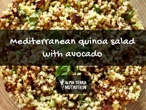 Mediterranean Quinoa Salad Recipe with Avocado